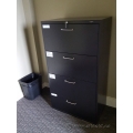 Prosource Black 4 Drawer Lateral File, Locking